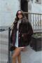 Brown Alpaca Fur Short Coat - 2