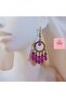 Crystal Beaded Dangle Hoop Earrings – Sparkling Elegant Chic Women's Earrings - Bead Earrings - Fashion Accessory - 3