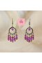 Crystal Beaded Dangle Hoop Earrings – Sparkling Elegant Chic Women's Earrings - Bead Earrings - Fashion Accessory - 2