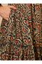 Multi Square Neck Ethnic Motifs Fusion Mini Dress - 5