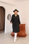 Women's Long Trench Coat – Black, Mink, Brown, Beige & Seasonal Cap with Leopard Detail - 7