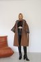 Women's Long Trench Coat – Black, Mink, Brown, Beige & Seasonal Cap with Leopard Detail - 8