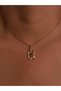 Red Rose Picture Painting Steel Gold Necklace Minimalist Gift Daily Necklace Zircon Stone - 8