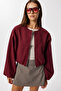 Soft Cashmere Bomber Jacket Lub0248 Bordo - 3