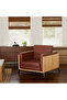 KD 3326 Coco Bolo Wooden Single Seat Sofa with PU Cushion for modern Offices, Home - Brown - 2