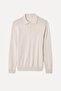 Men's Ecru Polo Collar Sweater - 6