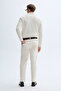 Men's Ecru Polo Collar Sweater - 2