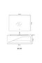 Plus Krystal Vanity with Sensor Light & Basin – Wall-Hung Sink Unit with Drawers 80x50x30cm - 3