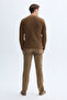 Men's Brown Crew Neck Knitwear Sweater - 2