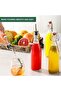 8 Pack 16oz Glass Bottles – Flip Top Airtight Lids with Labels, Pen & 2 Pourers - 3