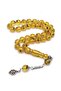 Sphere Cut Ant Fossil Tassel Powder Amber Prayer Beads - 2