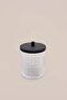 Crystal Patterned Translucent Glass Bathroom Jar, Cotton Ball Holder - 2