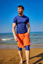 Orange Men's Swim Trunks with Inner Liner, Quick Dry Beach Shorts S2505-3 - 3