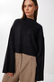 Oversize Knitwear Sweater Lfg0157 Black