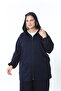 Women's Lycra Cupra Fabric Navy Blue Suit - 7