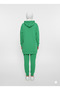 Women's Green Hooded Pocketed 100% Cotton Seasonal Jogger Pants Sports 2-Piece Hijab Tracksuit Set _2273 - 8
