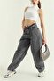 Viola Tokyo Moda Trend Baggy High Waist Comfortable Pencil Belt with Buckle Smoked Color - 2
