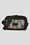 Black Unisex Waterproof Fabric Waist & Shoulder Bag 1047