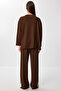 Contrast Color Modal Top and Bottom Set Lby0011 Brown - 8