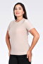 Crew Neck Short Sleeve Stylish Fabric Knitted Blouse 10693-26K - 2