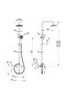 Milano Bayz Bath Shower Mixer Set – Wall-Mounted Faucet with Hand Shower Chrome Finish - 2