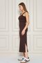 Women's U-Neck Sleeveless Slit Cotton Midi Dress - 6