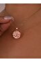 Pink Compass Star Steel Gold Necklace Gift Exquisite Thin Chain Daily Trend Necklace - 3