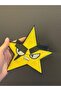 16X16 cm Leather Angry Face Star Arma Yellow - 3