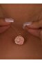 Pink Compass Star Steel Gold Necklace Gift Exquisite Thin Chain Daily Trend Necklace - 4