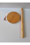 Bamboo Wood Paper Towel Holder with Round Circle Base - 4