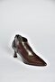 V676523608 Brown Patent Leather Thick Heeled Women's Shoes - 5