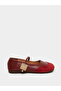 Round Toe Metal Buckle Strap Flat Shoes - 2