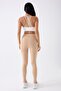489 Beige Color Recovery and Extra Stretch Effect Normal Waist Leggings - 3
