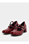 Red Patent Mary Jane Shoes with Heart Buckles - 2