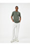 Basic T-Shirt Slim Fit Crew Neck Short Sleeve Cotton - 2