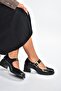 T820236060 Black Rustic Thick Heeled Women's Shoes - 2