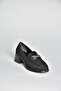 V820146304 Black Fabric Thick Heeled Women's Shoes - 6
