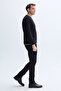 Men's Black Slim Fit Trousers - 3