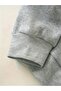 Women's Zippered Cute Bear Printed Crew Neck Gray/Black Tracksuit Set - 8