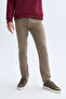 Men's Khaki Slim Fit Trousers - 3