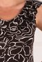 Women's Black V-Neck Collar Ruffle Sleeveless Dress Arm-25Y001098 - 3