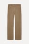 Men's Brown Slim Fit Textured Chino Pants - 4