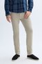Men's Khaki Textured Slim Fit Lyocell Blend Trousers - 3