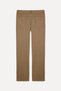 Men's Brown Slim Straight Fit Trousers - 6