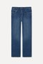 Men's Navy Blue Slim Straight Fit Jean Trousers - 6
