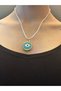 21 cm Steel Turquoise Eye Pendant Women's Necklace - 5
