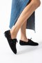 Juno Women's Suede Lace-Up Loafers Casual Ballet Flats - 3