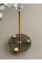 Gold Decorative Wooden Ball Footed Crystal Stone Smoked Glass Paper Towel Holder - 2
