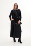 Women's Black Staple Printed Pocket Detailed Casual Design Long Dress