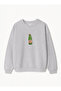 Unisex Oversize Fit Sweatshirt with Soda Bottle Print – Crew Neck, 3 Thread Fleece